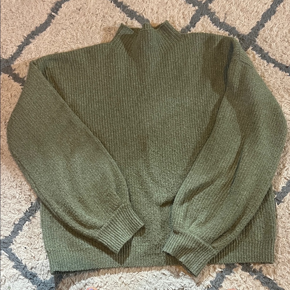 Pique Cozy Olive Turtleneck Sweater